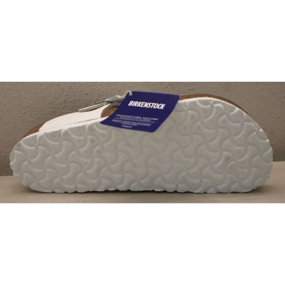 Birkenstock Women's Sz 8 White Leather Gizeh Birko-Flor Sandals - Picture 8 of 13